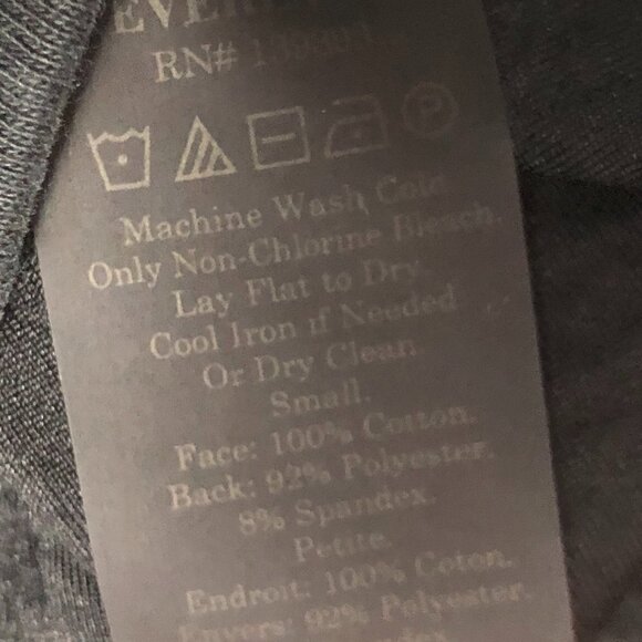 Everlane Black Boxy Oversized 3/4 Sleeve Cotton Oversized Sweatshirt Size S - Picture 4 of 6